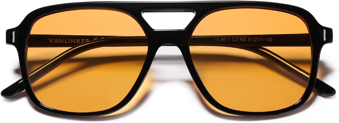 VANLINKER Retro Vintage 70s Square Aviator sunglasses for women men VL9611X | Amazon (US)