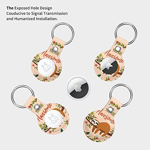 Sloth Air Tag Holder for Airtags Keychain Cute Protective Leather Airtags Case Compatible with Pets  | Amazon (US)
