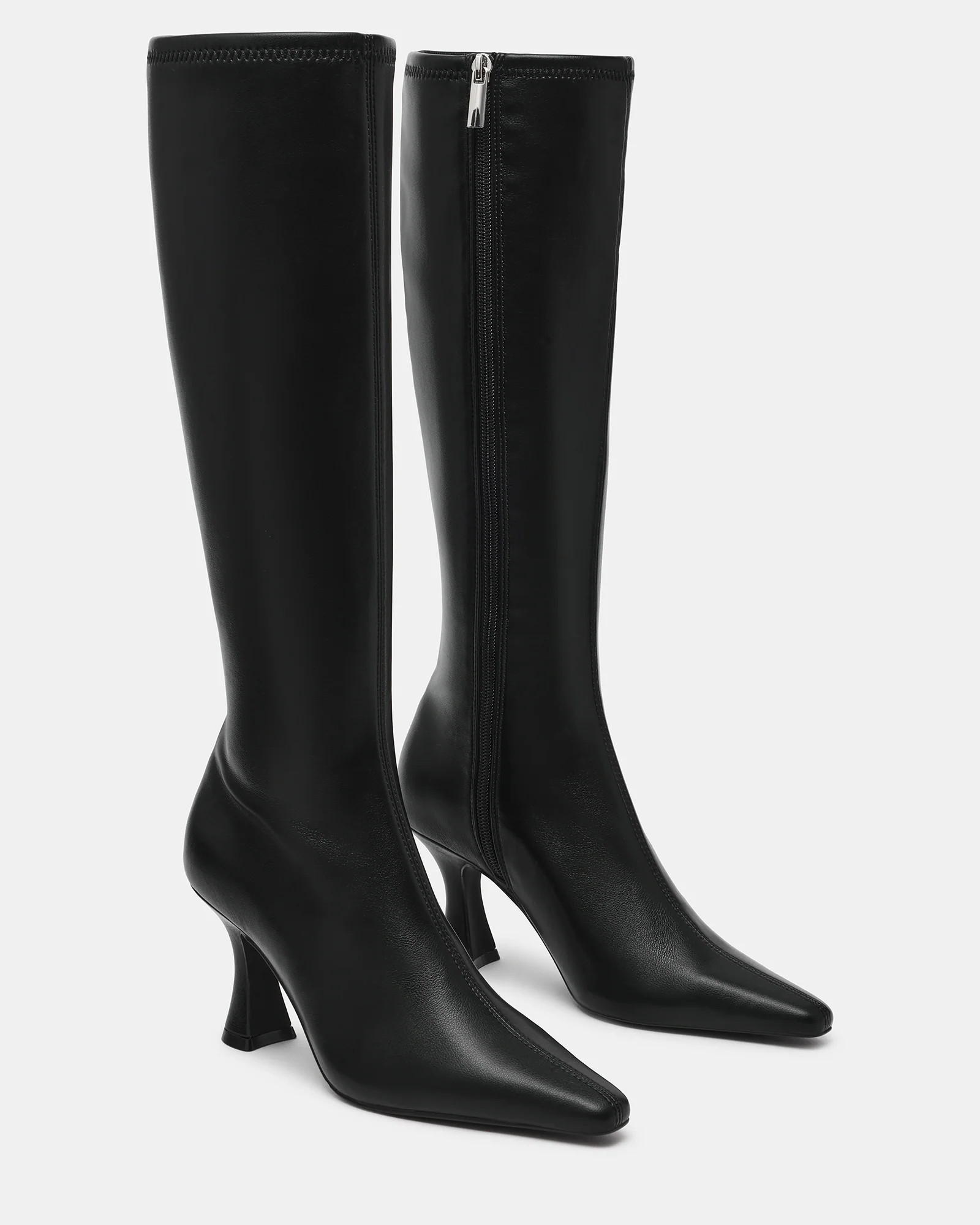 NOTTA Black Pointed-Toe Knee-High Women's Boots | Steve Madden (US)