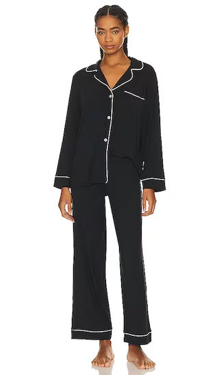 eberjey Gisele Long PJ Set in Black. - size XS | Revolve Clothing (Global)