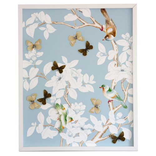Dawn Wolfe, Dimensional Chinoiserie: Pale Blue | One Kings Lane