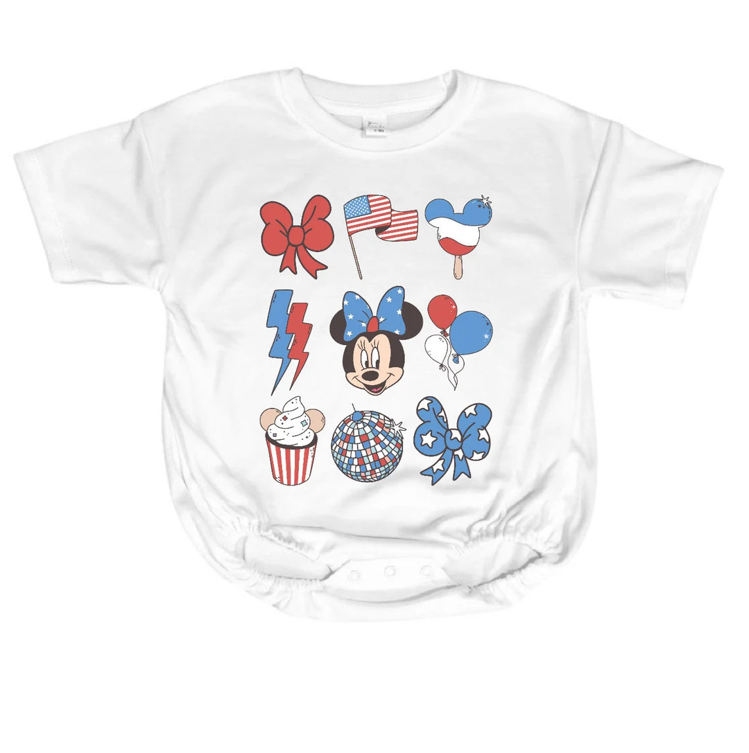 Fourth of July Minnie Mouse, Disney 4th of July, mouse fireworks, Oversized bubble | Etsy (US)