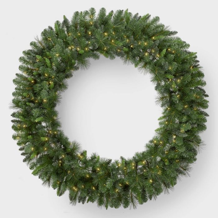 Philips 60in Pre-lit LED Warm White Light Artificial Christmas Wreath | Target