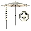 Abba Patio 9FT Lyon Outdoor Patio Umbrella Outdoor Table Umbrella with Push Button Tilt and Crank... | Amazon (US)