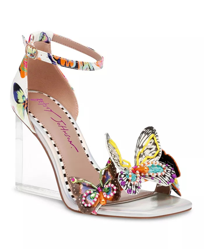 Women's Marloe Butterfly Vinyl Wedge Sandals | Macy's