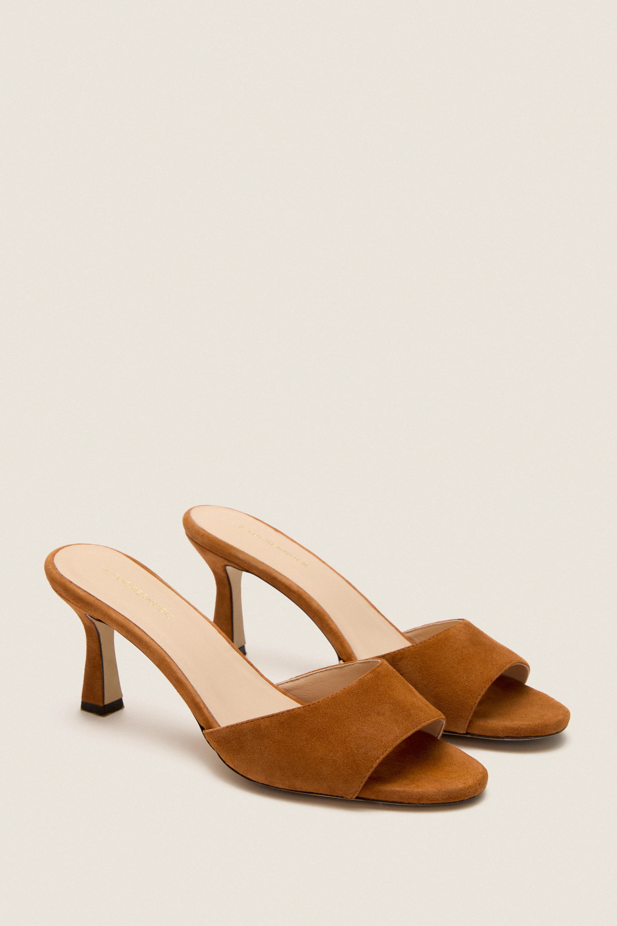 Cognac Suede Sky Heels | Tuckernuck (US)