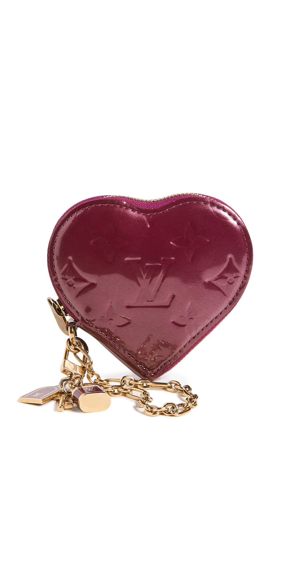 What Goes Around Comes Around Louis Vuitton Purple Vernis Ab Heart Coin Purse | Shopbop