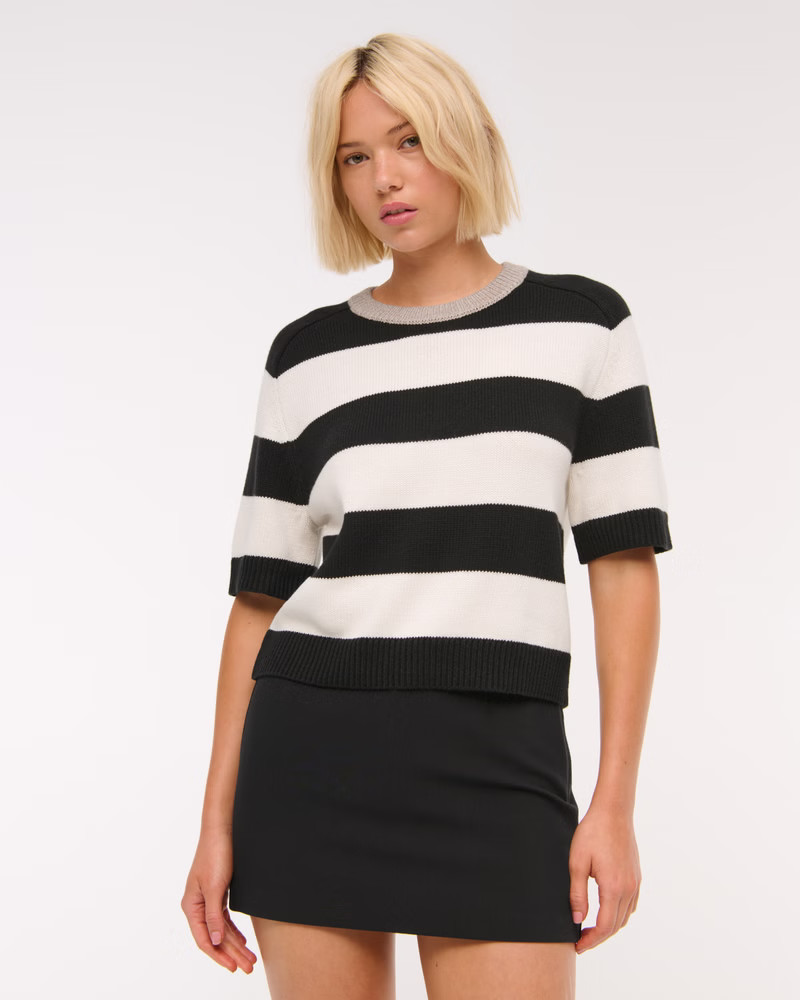 Women's The A&F Madeline Crew Sweater Tee | Women's New Arrivals | Abercrombie.com | Abercrombie & Fitch (US)