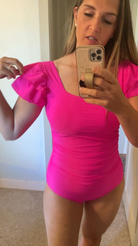 Swimsuit. I love this cute affordable Amazon swimsuit! Great coverage of the bust and behind. The ruffle and ruching made the fit flattering and the back detail! Such a great choice for my Florida vacation.

#LTKActive #LTKtravel #LTKswim