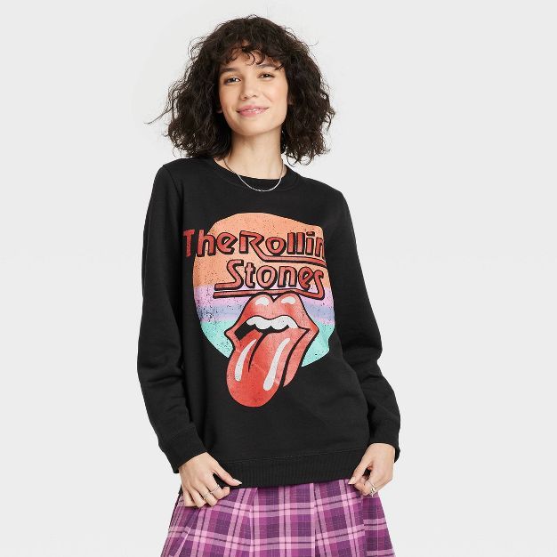 Women's The Rolling Stones Graphic Sweatshirt - Black | Target
