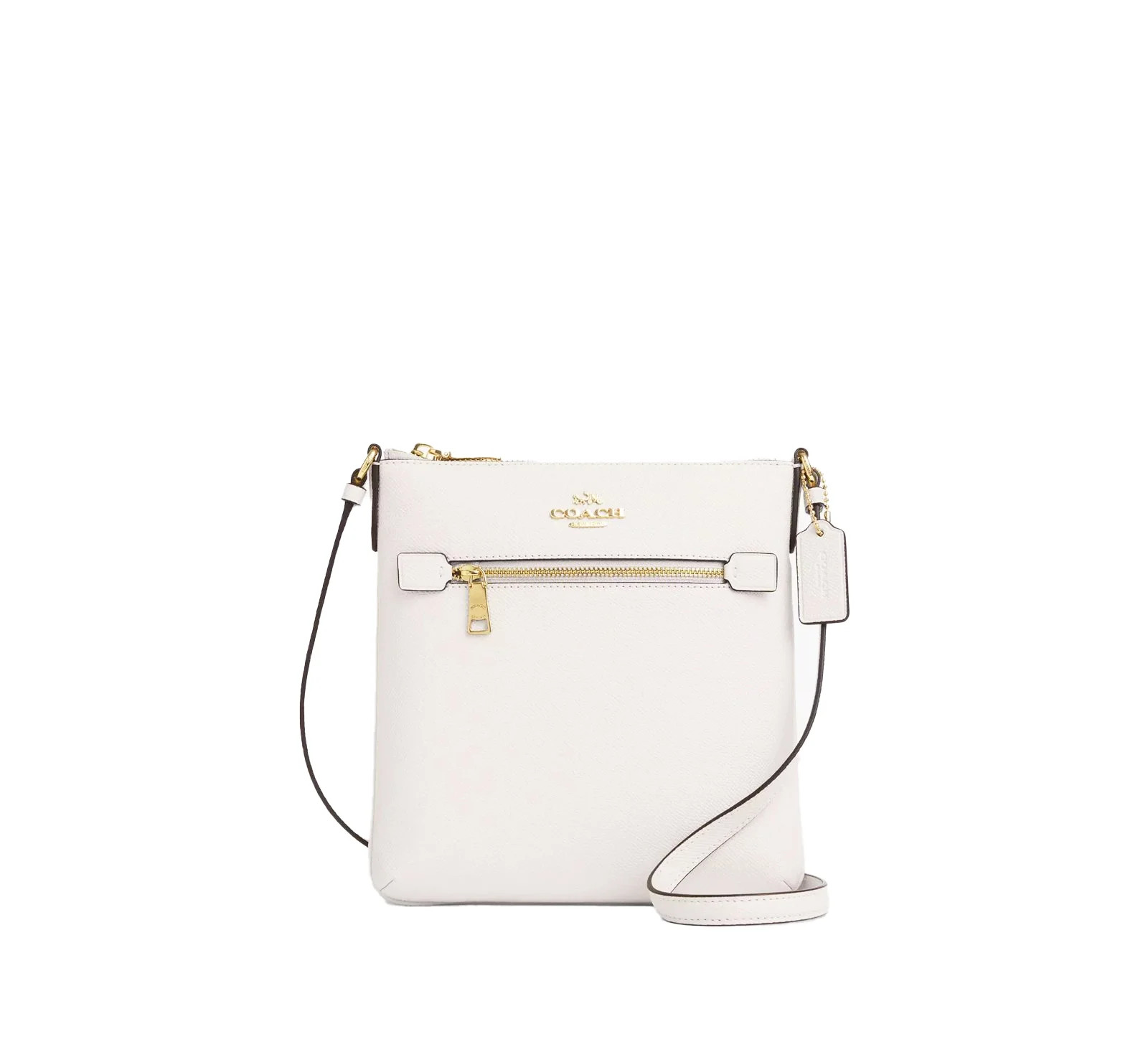 Coach (CE871) Rowan Mini Coated Canvas Leather File Bag Crossbody Handbag (Chalk) | Walmart (US)