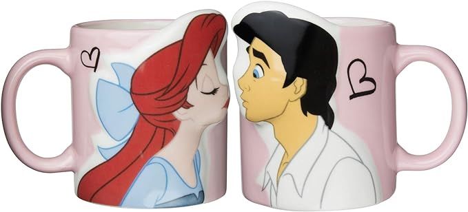Disney Little Mermaid SAN2473 Ariel & Prince Eric Kiss Pair Mug, 10.1 fl oz (300 ml) | Amazon (US)