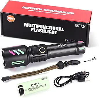 Rechargeable Flashlights High Lumens, 2,000,000 Lumens Handheld LED Flashlight 5 Modes, Zoomable,... | Amazon (US)