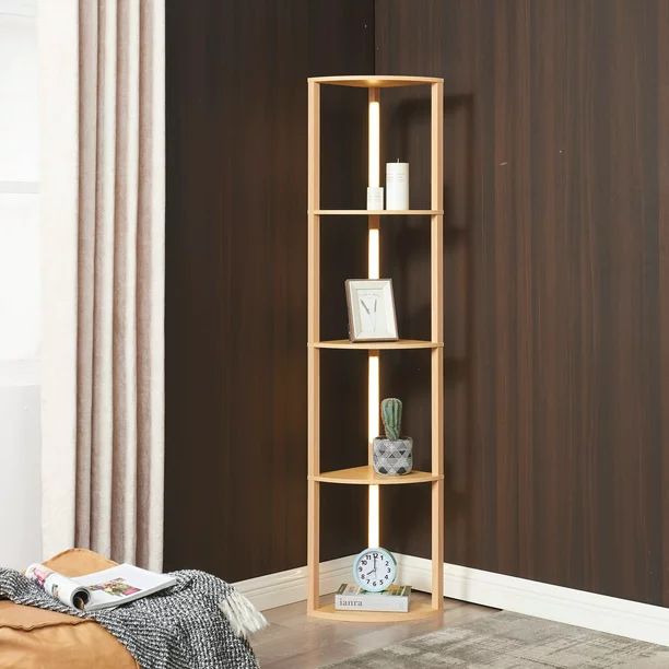 FENLO Fancy Edge - Dimmable Floor Lamp with Shelves, Luxury LED Corner Floor Lamp for Living Room... | Walmart (US)
