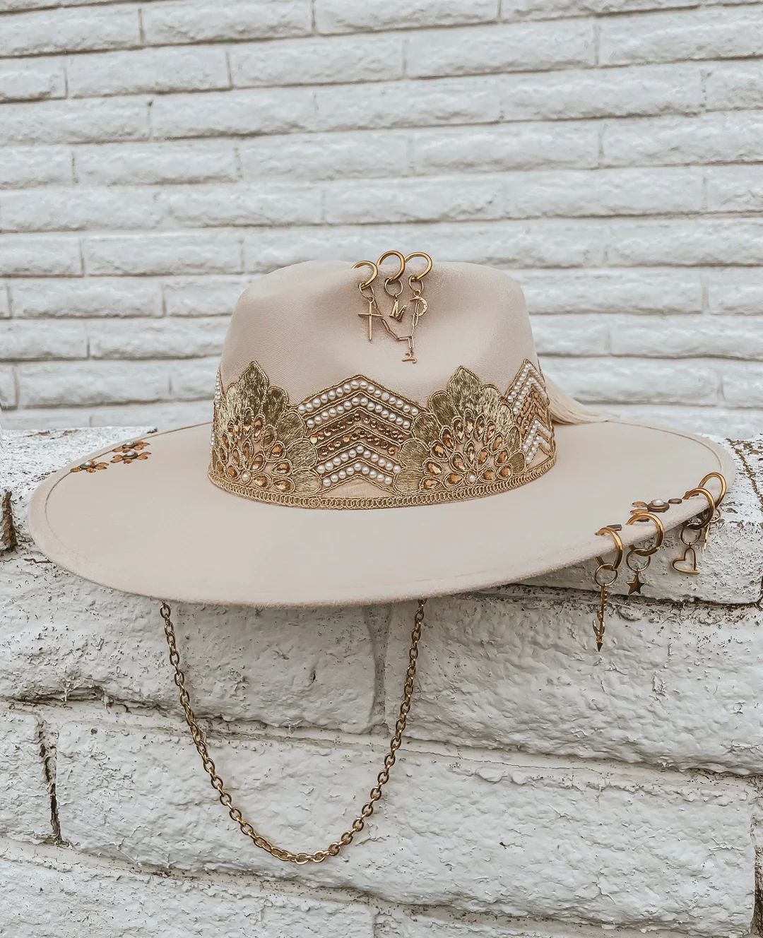 Custom fedora hat “Magic” in ivory | Etsy (US)