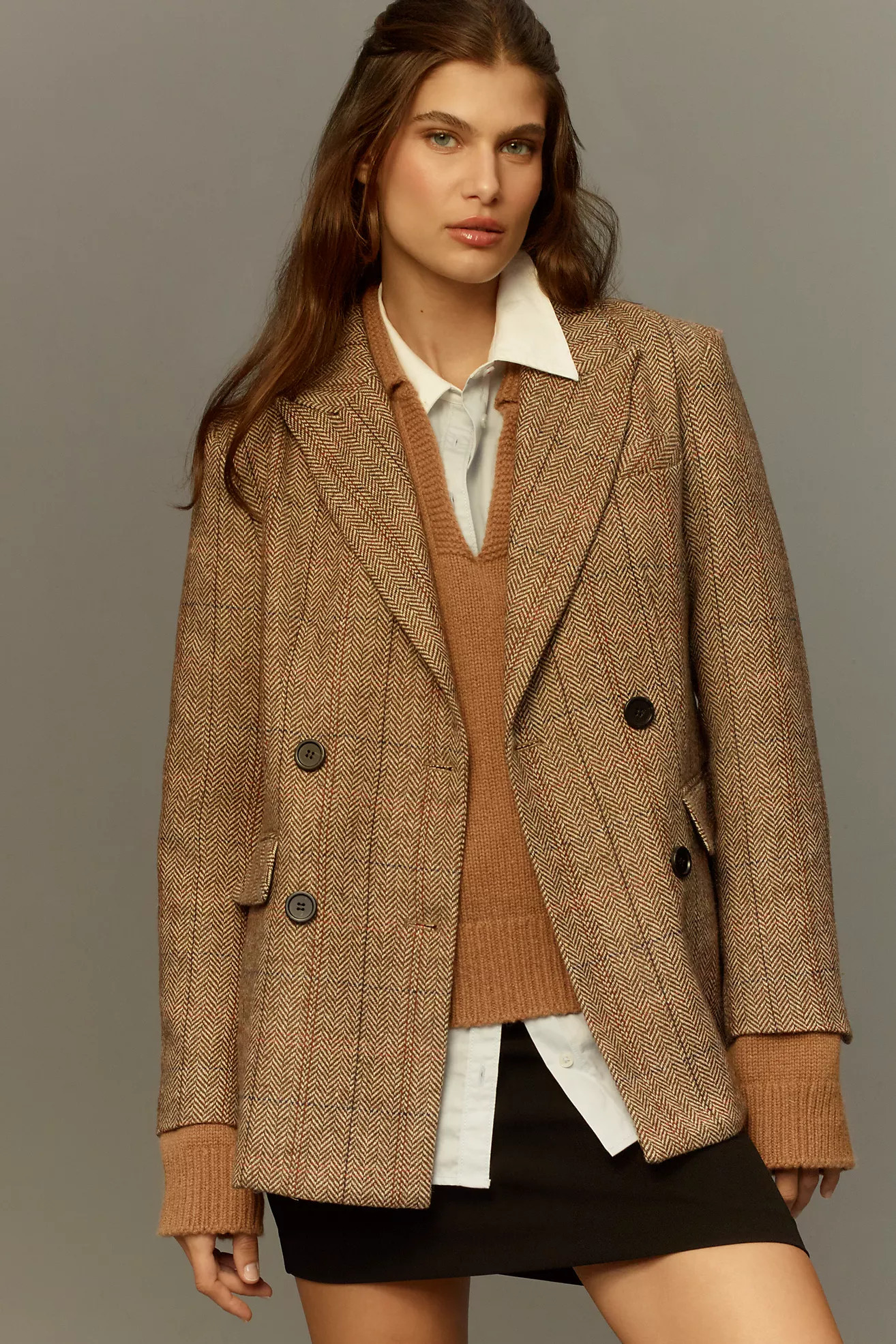 By Anthropologie Relaxed Wool-Blend Blazer Jacket | Anthropologie (UK)