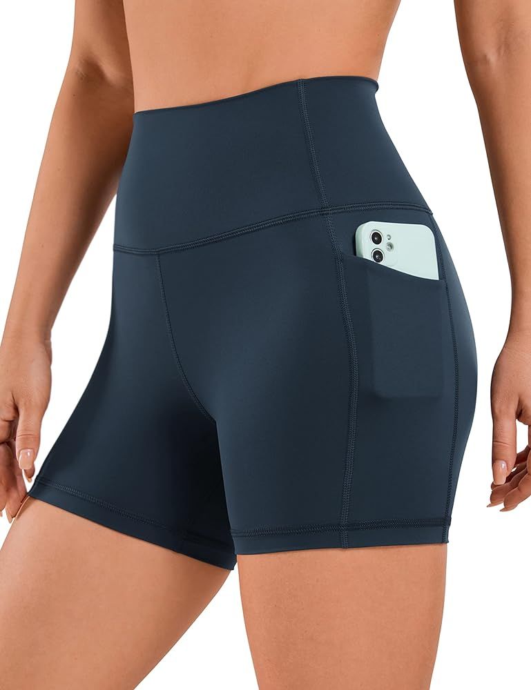 CRZ YOGA Women's Naked Feeling Biker Shorts - 4''/ 5''/ 6''/ 8''/ 10'' High Waisted Yoga Gym Spandex | Amazon (US)