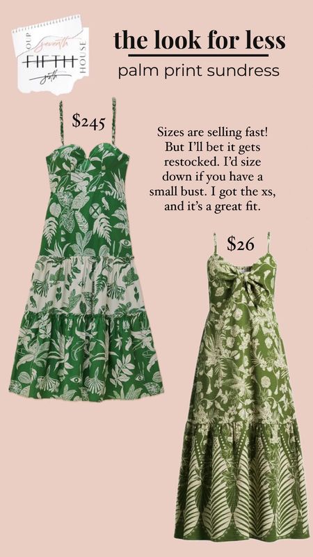 Farm Rio Style ~ Walmart Budget 
This look for less palm print dress is selling fast!  Hopefully it gets fully restocked soon!  