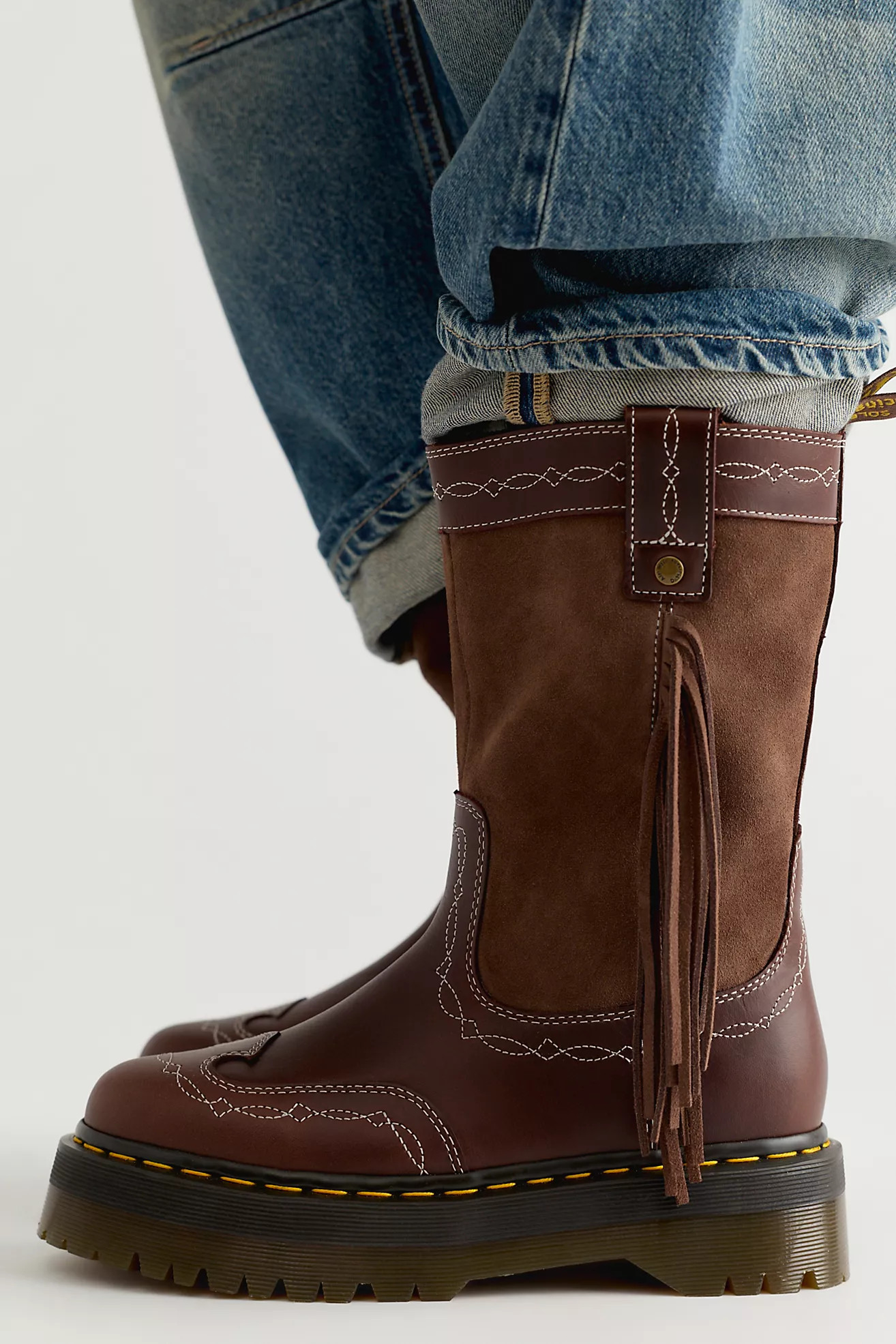 Dr. Martens Fusion Fringe Mid Boots | Free People (Global - UK&FR Excluded)
