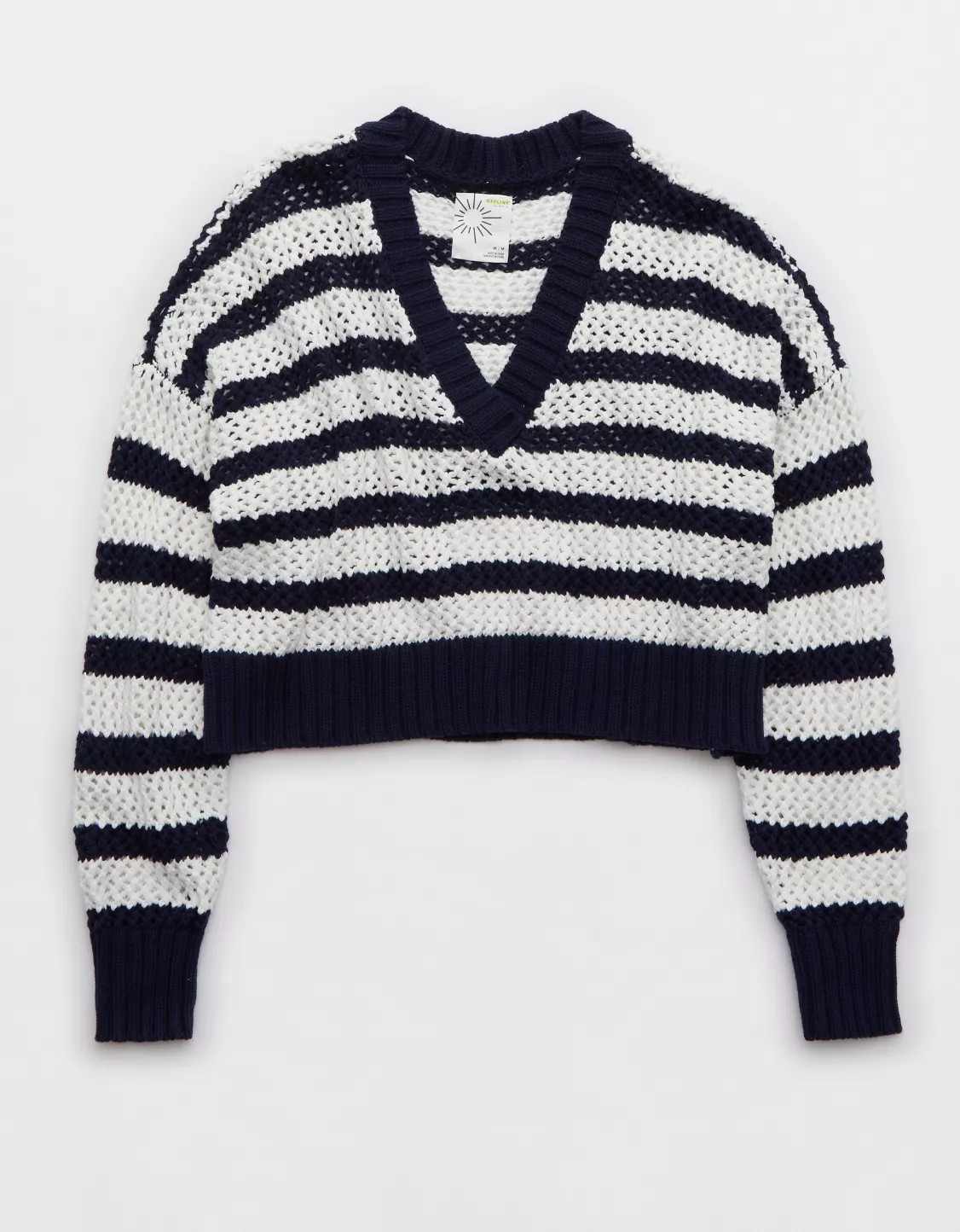 OFFLINE By Aerie Crochet V Neck Sweater | Aerie