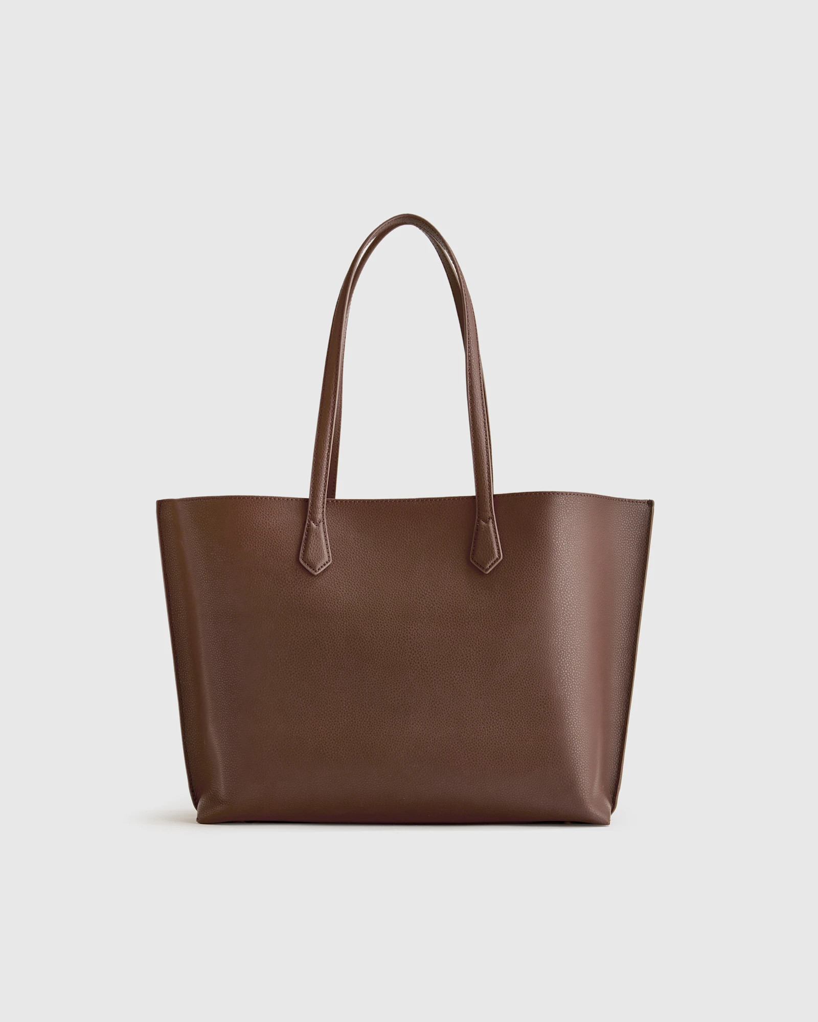 Quince | Women's Italian Leather Triple Compartment Shopper Tote in Cognac | Quince
