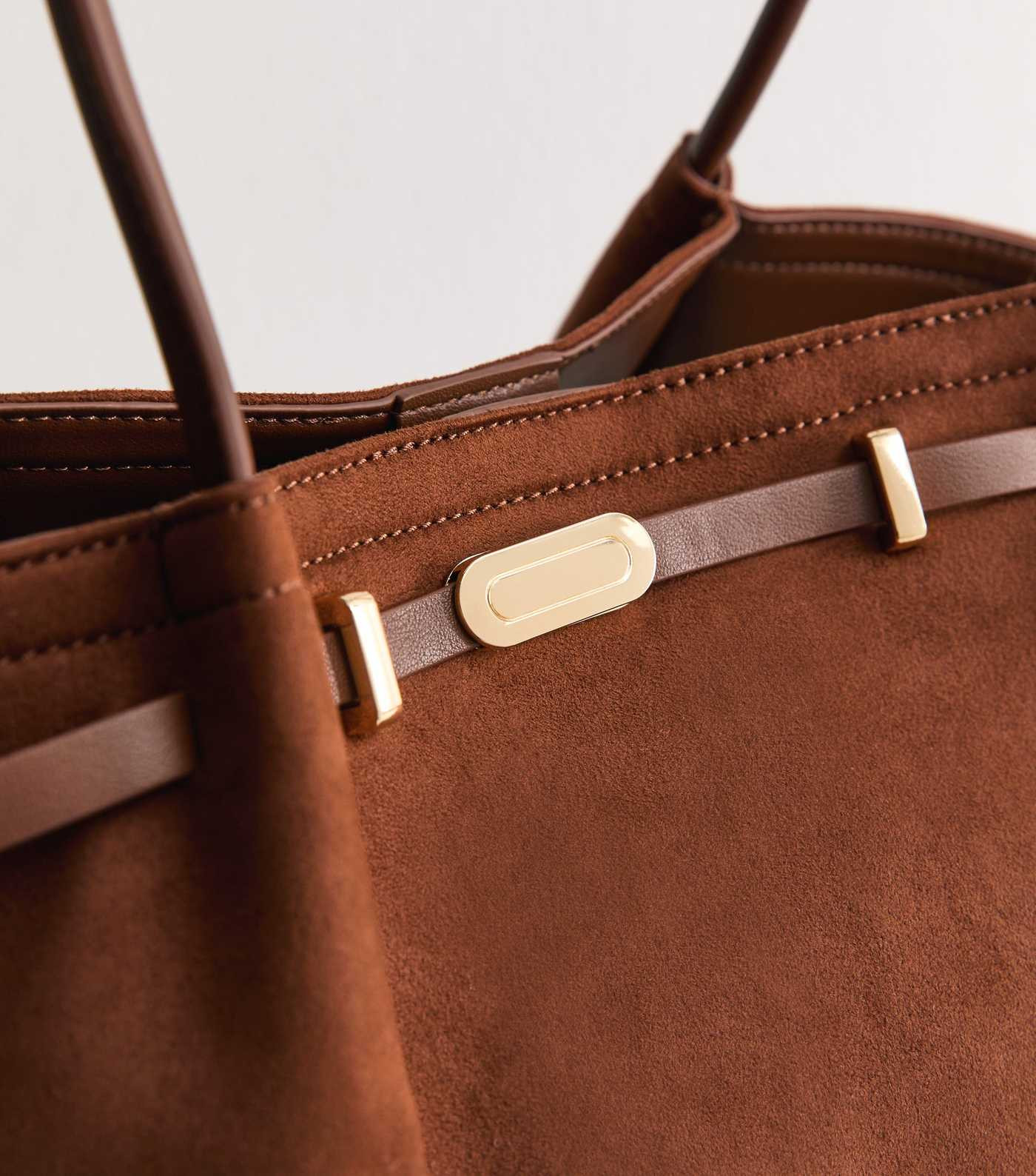 Tan Faux Suede Winged Tote Bag | New Look | New Look (UK)