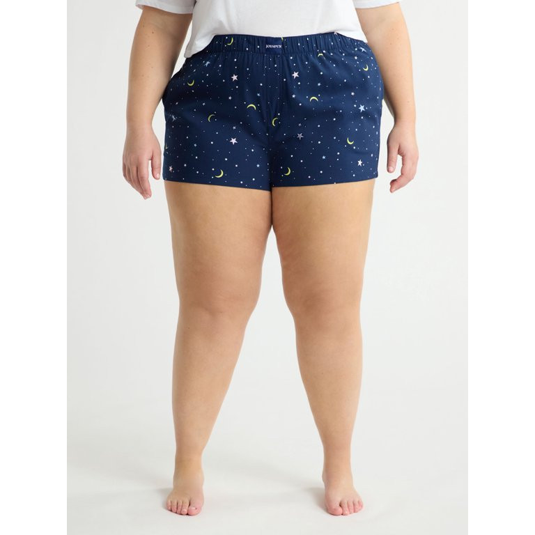 Joyspun Women's and Women’s Plus Woven Pajama Boxer Shorts, Sizes XS to 3X - Walmart.com | Walmart (US)