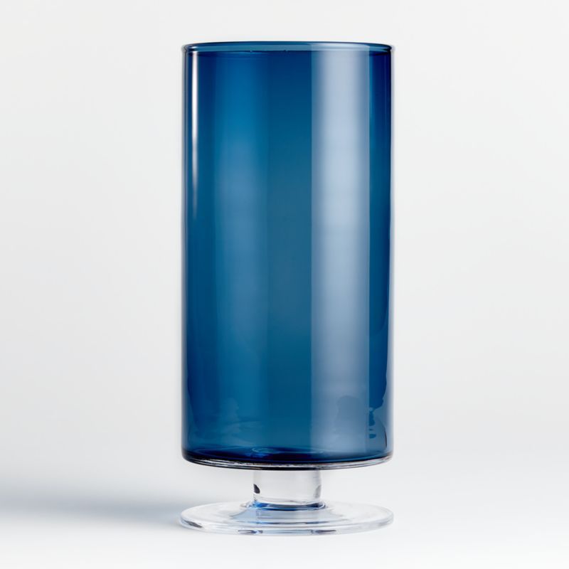 London Narrow Short Blue Hurricane + Reviews | Crate and Barrel | Crate & Barrel