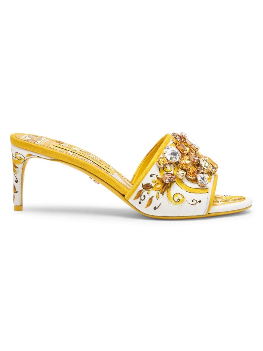 85MM Embellished Printed Sandals | Saks Fifth Avenue