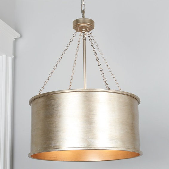 Luxe Patina Metal Drum Shade Pendant - Small | Shades of Light