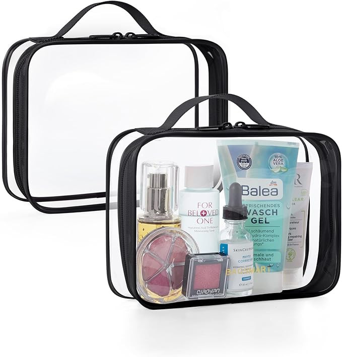 BAGSMART Clear Toiletry Bag, TSA Approved Travel Toiletry Bag Carry On Travel Accessories Bag Air... | Amazon (US)