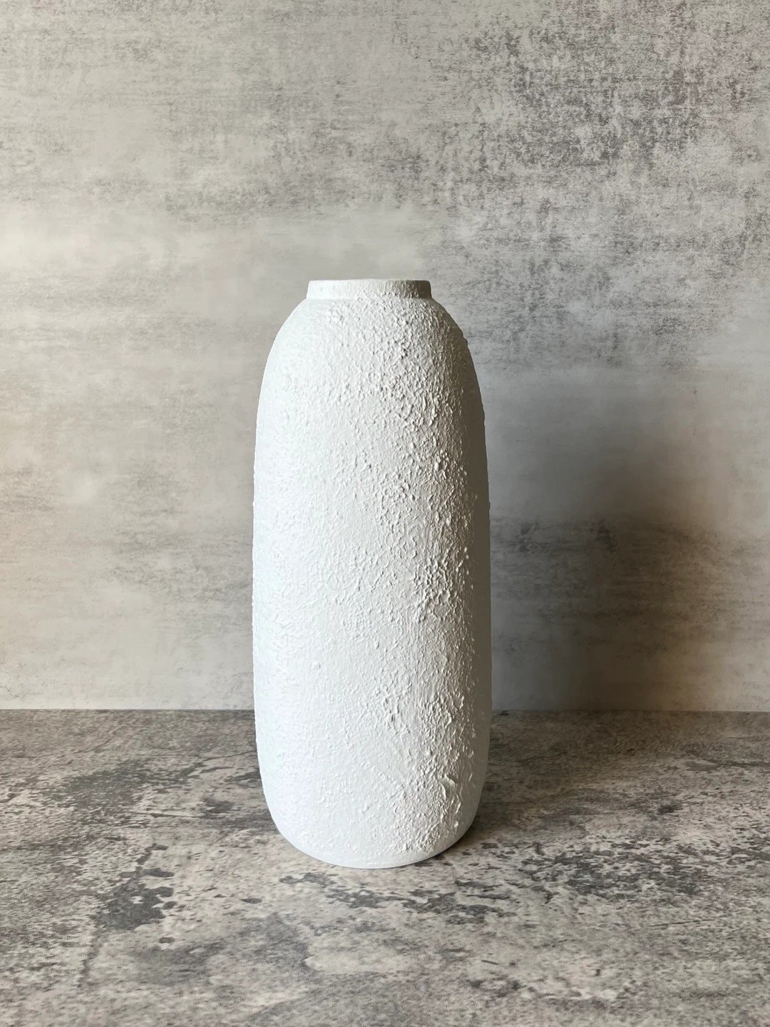 Distressed Tall White Vase - Etsy | Etsy (US)