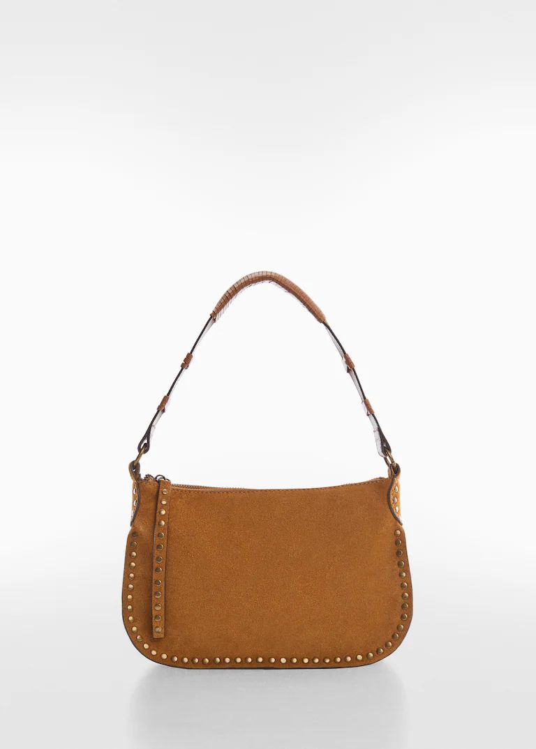 Stud leather bag -  Women | Mango United Kingdom | MANGO (UK)