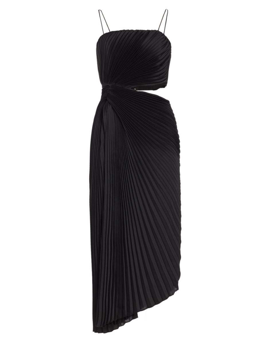 Fayeth Pleated Cut-Out Midi-Dress | Saks Fifth Avenue