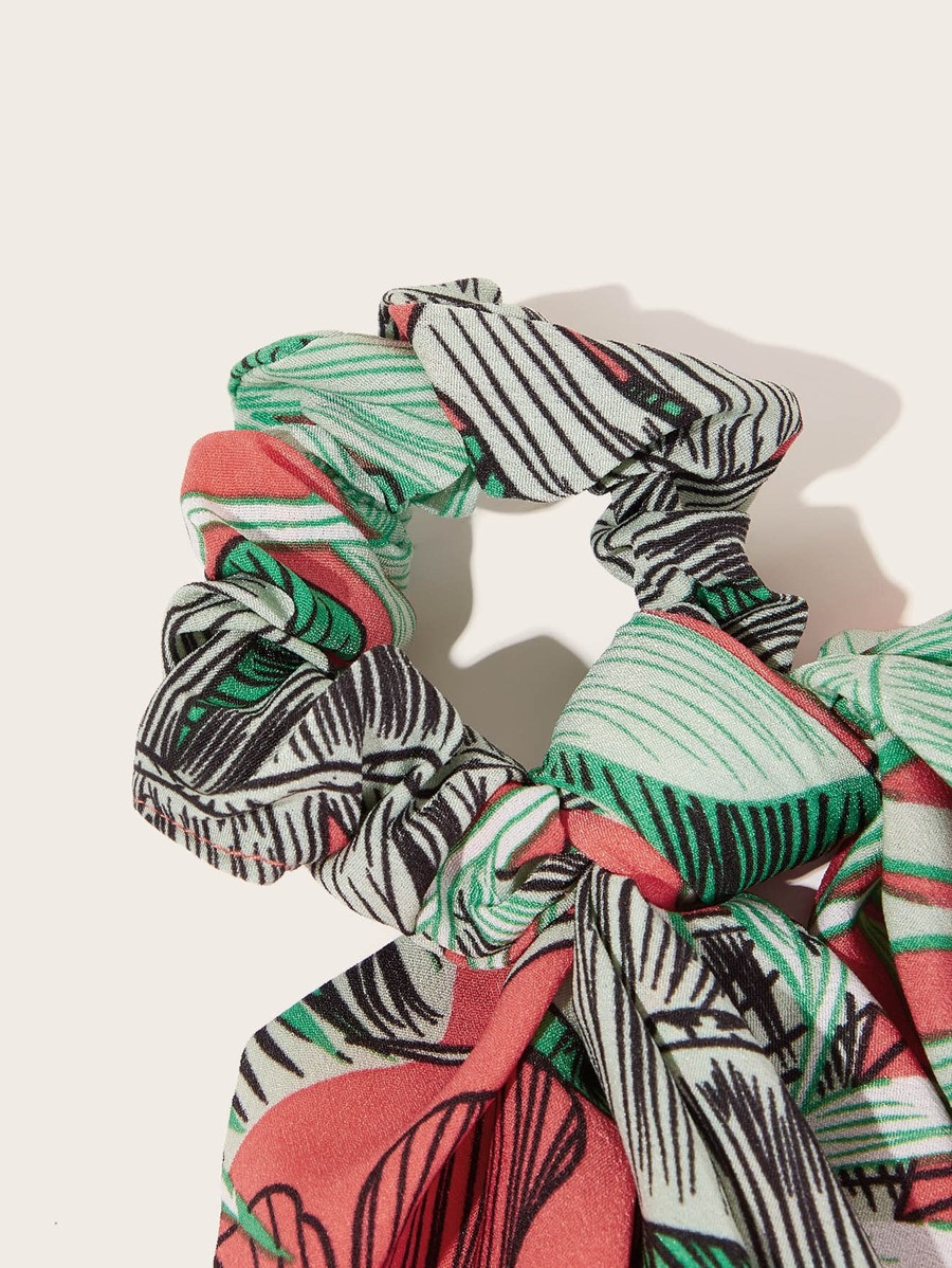 Tropical Pattern Scrunchie Scarf | SHEIN