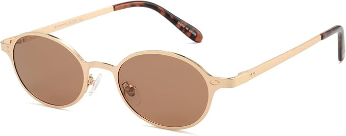 Polarized Retro Oval Sunglasses Womens Men Trendy 2026, Vintage Narrow Round Shades Chic 80 90s S... | Amazon (US)