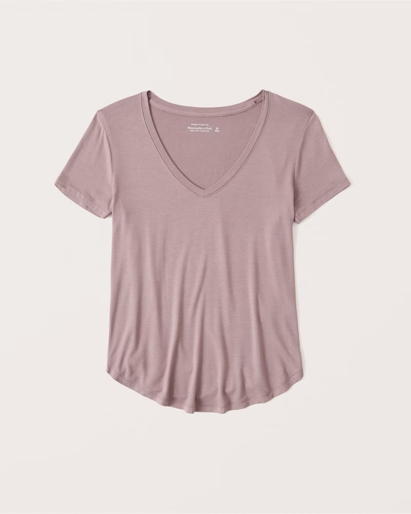 Drapey V-Neck Tee | Abercrombie & Fitch (US)