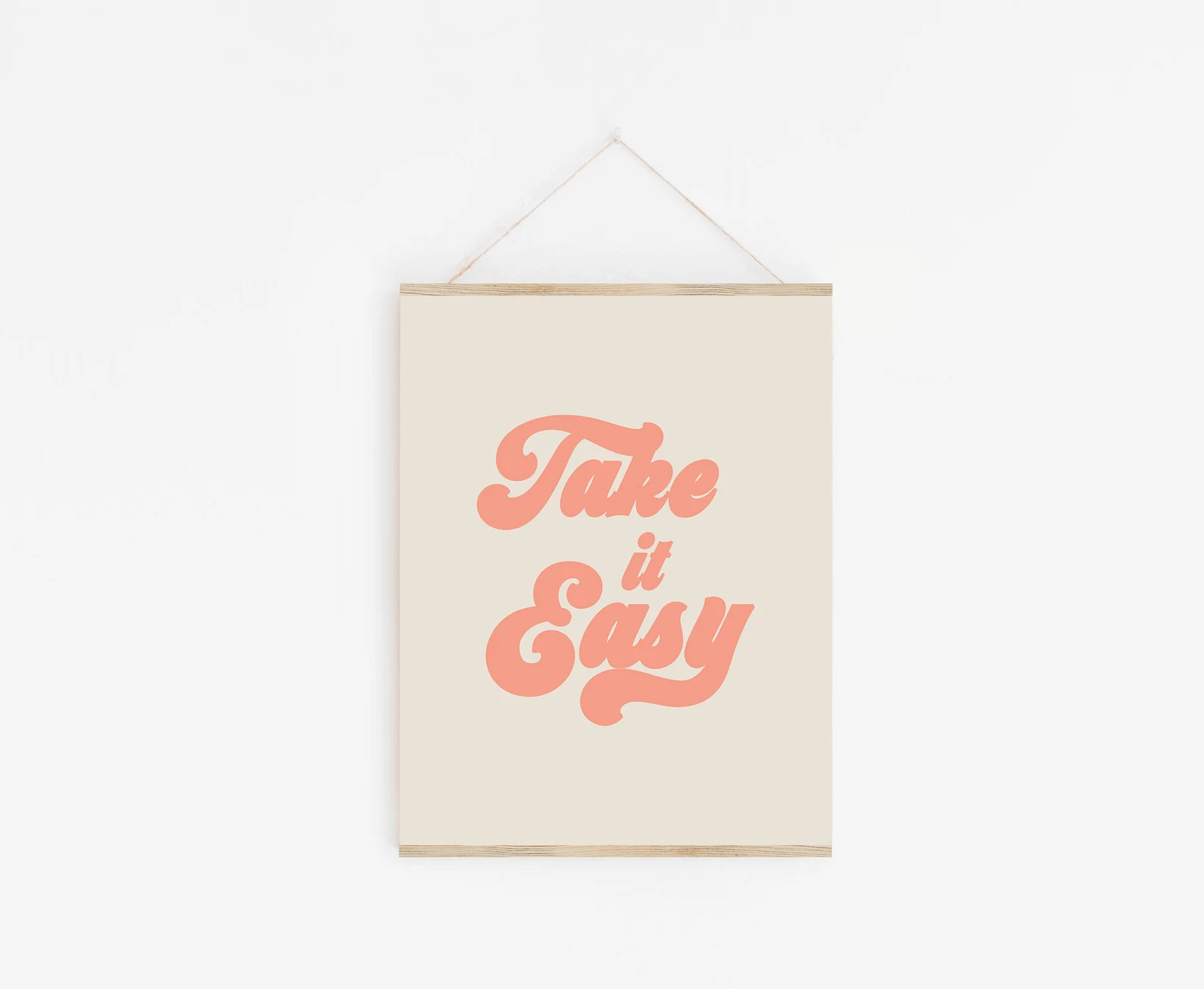 Take It Easy  Quote Art Print  1970s Style Poster  70s Font | Etsy | Etsy (US)