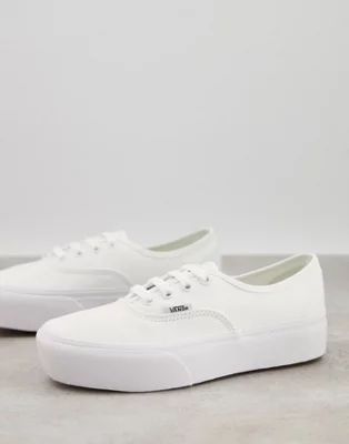 Vans Authentic Platform 2.0 sneakers in white | ASOS (Global)