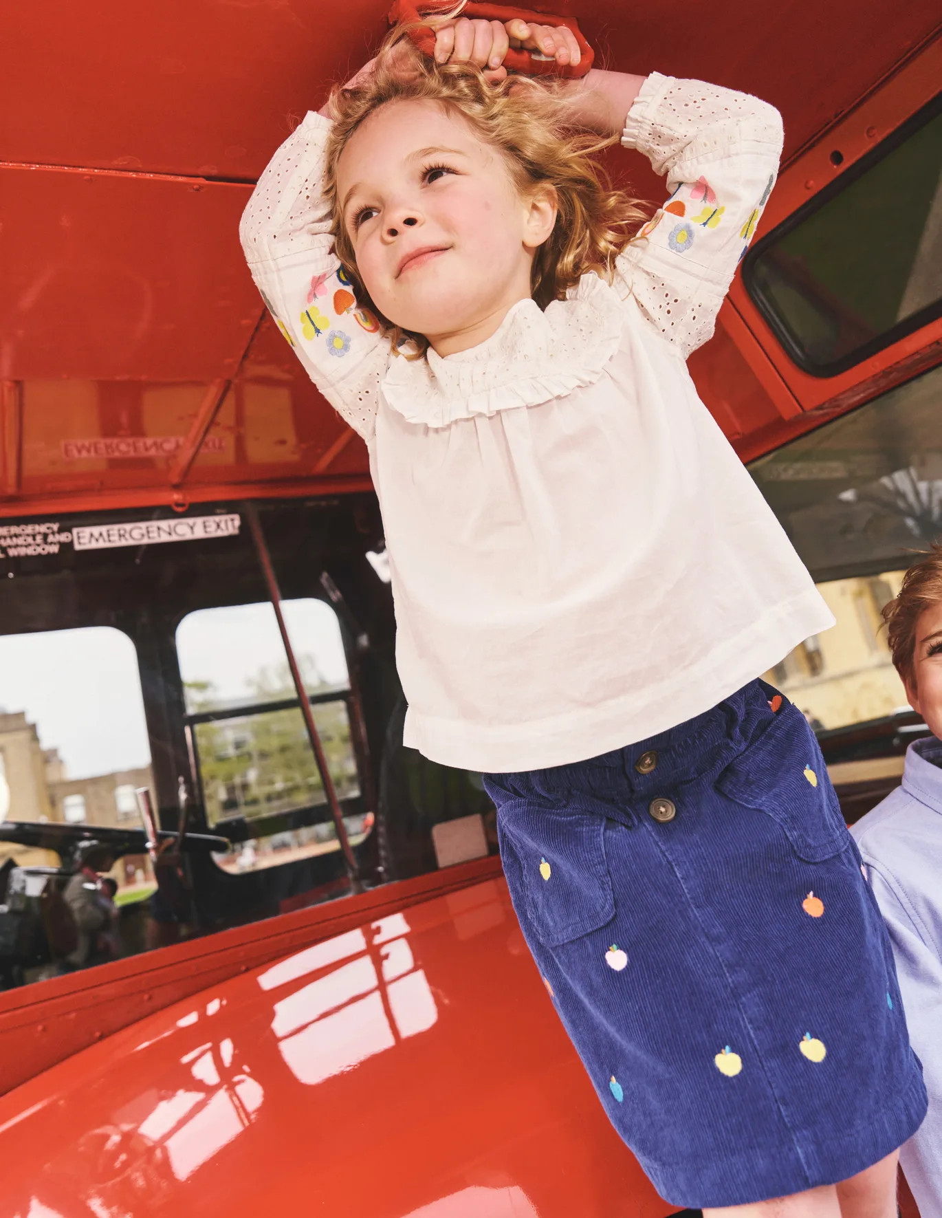 Embroidered Broderie Top - Vanilla White | Boden US | Boden (US)