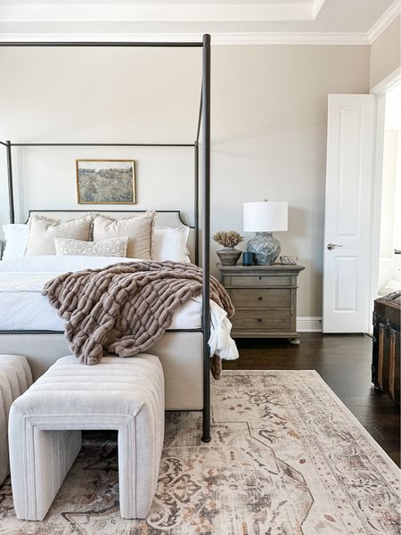 My bedroom canopy bed is on sale at Wayfair! The price is amazing and the quality is too! My ruggable rug, nightstands from wayfair and my ottomans are also linked here. 

#LTKFind #LTKhome #LTKstyletip