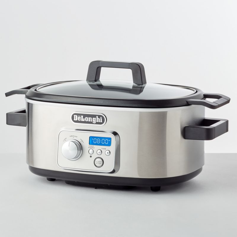 De'Longhi Livenza Slow Cooker with Stovetop Browning + Reviews | Crate & Barrel | Crate & Barrel
