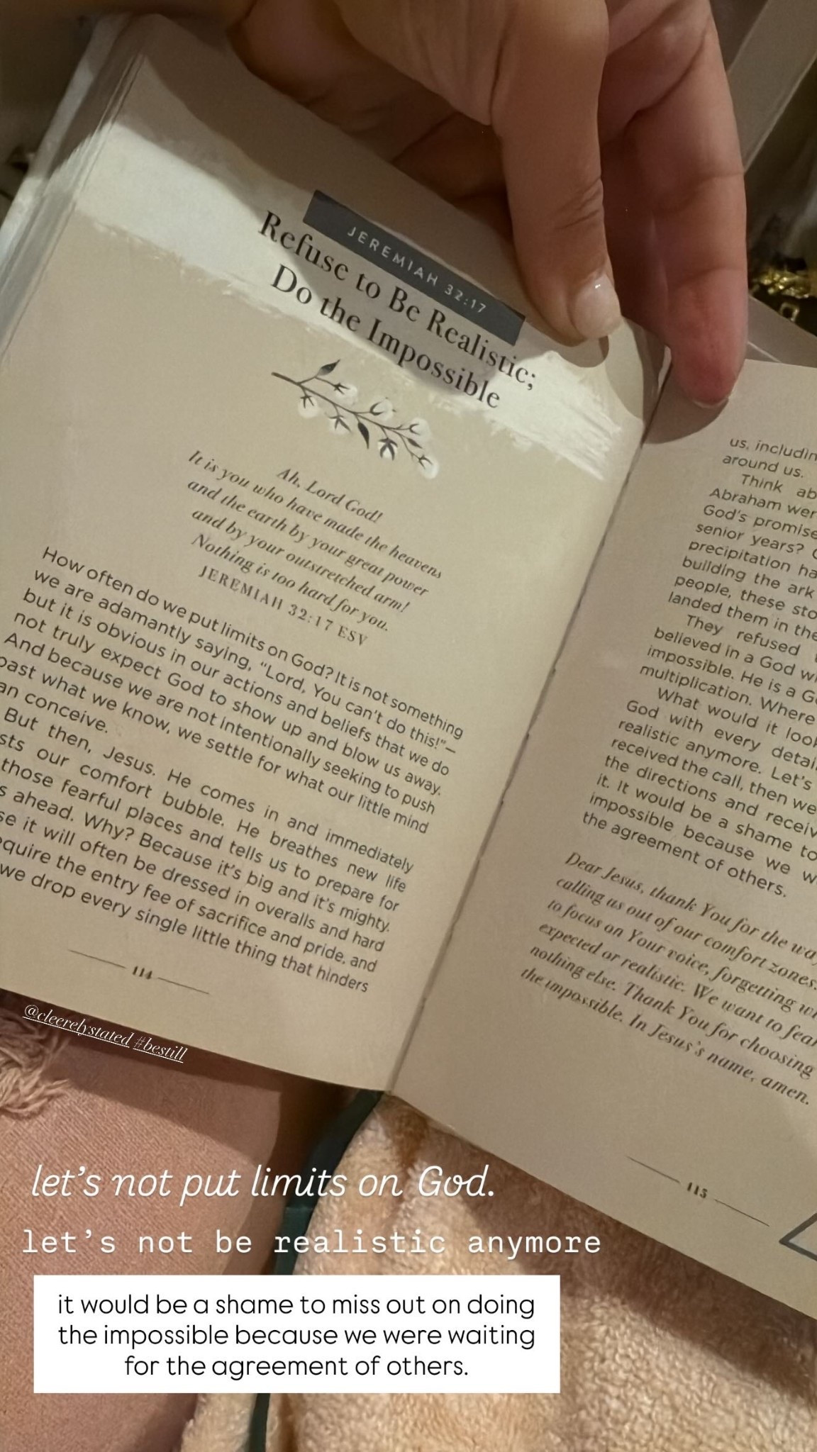 let’s not put limits on God. let’s not be realistic anymore it would be a shame to miss out on doing the impossible because we were waiting for the agreement of others.

#LTKdayinmylife #LTKselfcare #LTKmorningroutine