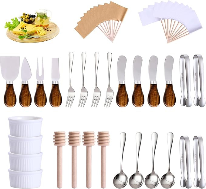 Charcuterie Boards Accessories(29 PCS) Cheese Spreaders for Charcuterie Board Mini Serving Spoon ... | Amazon (US)