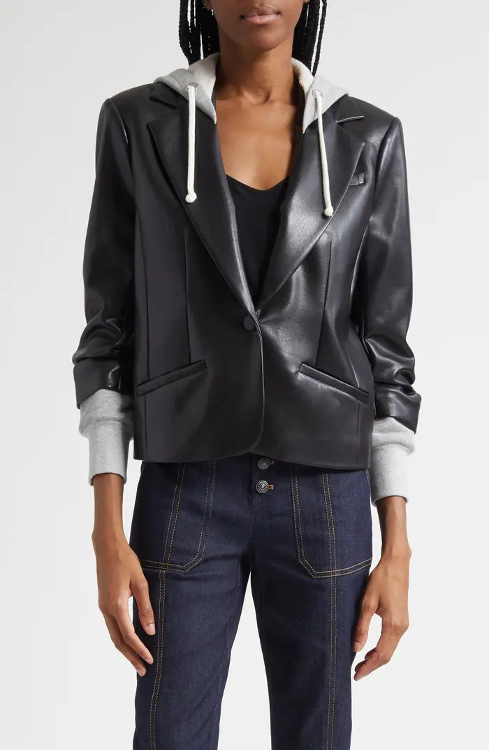 Khloe Hooded Faux Leather Jacket | Nordstrom