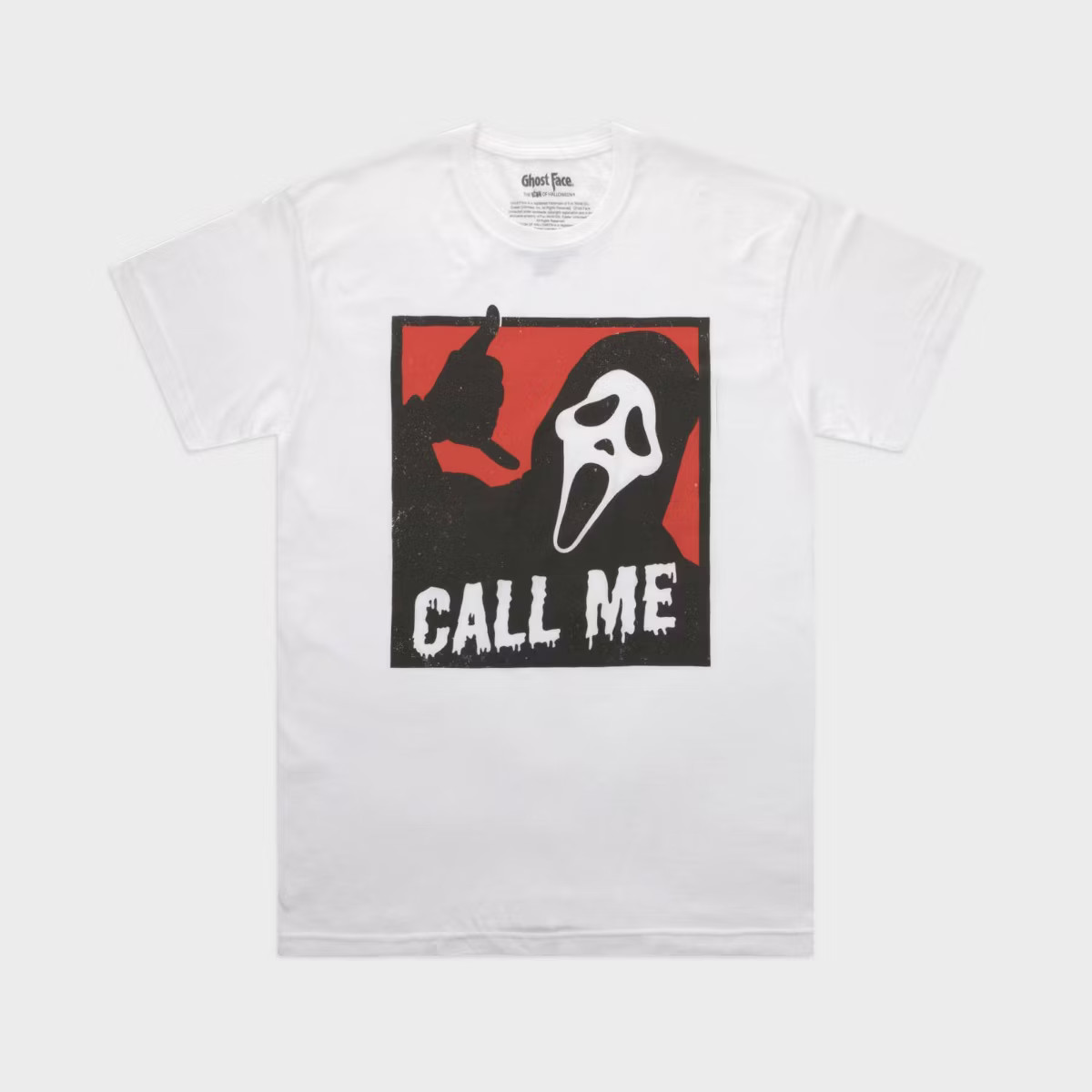 Men's Ghostface Call Me Short Sleeve Graphic T-Shirt - White | Target