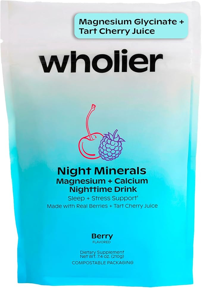 Wholier Magnesium Glycinate & Magnesium Citrate, Tart Cherry Juice, Chelated Calcium. Calming Nig... | Amazon (US)