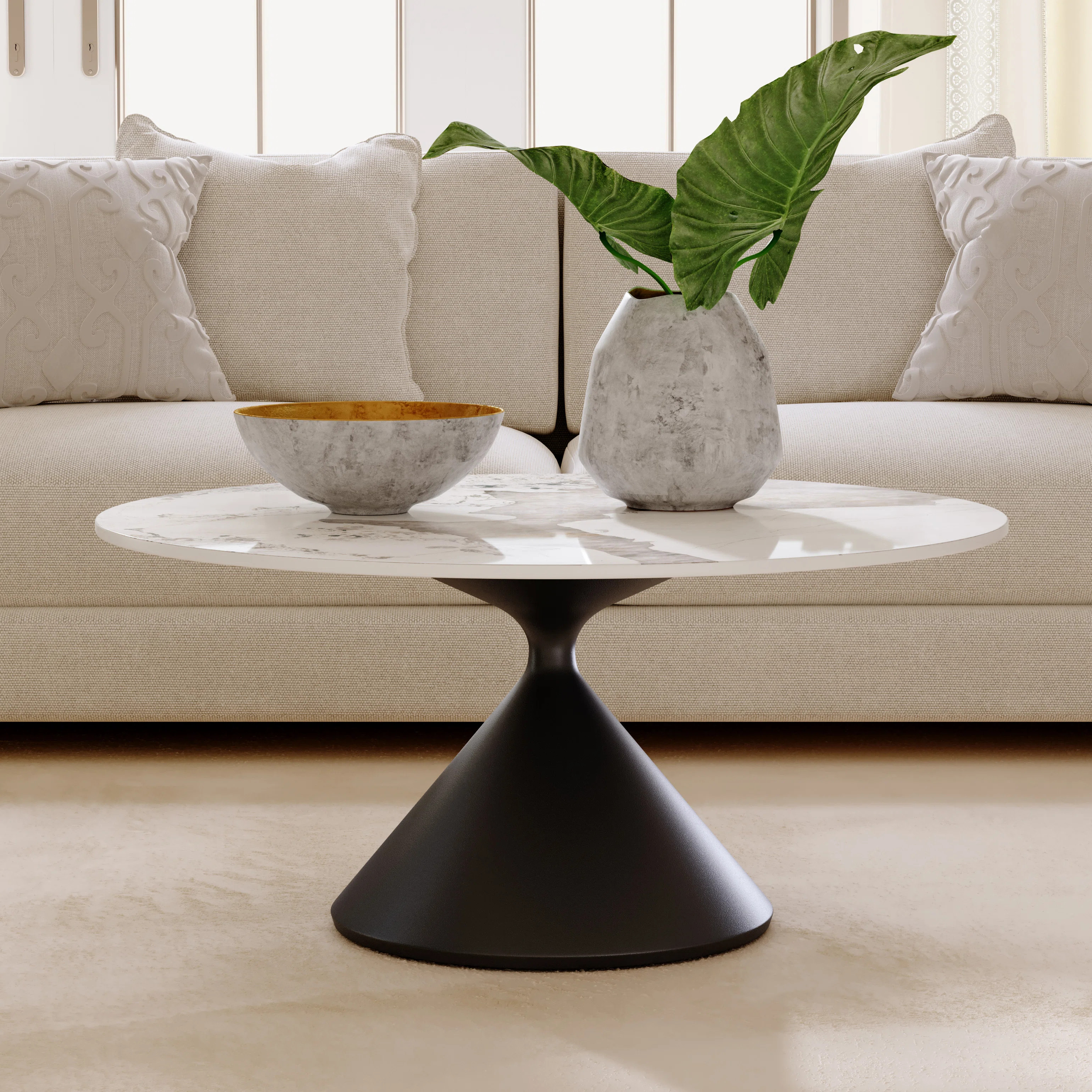 Durkin 35.5'' Single Sintered Stone Coffee Table | Wayfair North America