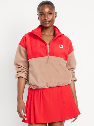 Oversized Performance Microfleece Cropped Half Zip | Old Navy (US)