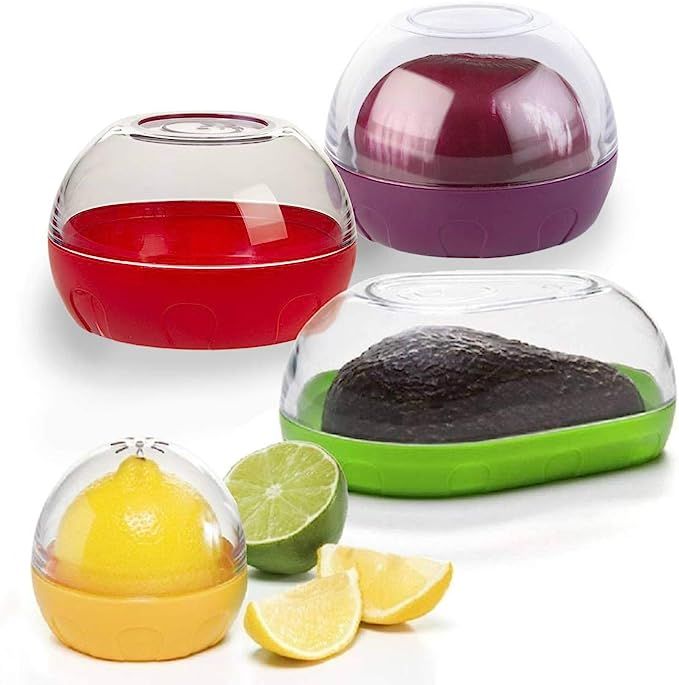 Happy Sales HSVK4, Onion, Tomato, Citrus, and Avocado Keeper 4-piece Bundle. BPA FREE | Amazon (US)